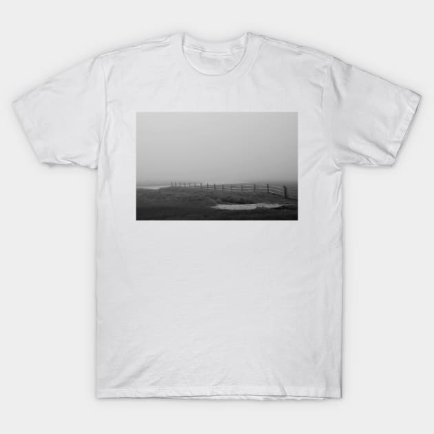 Foggy morning landscape photo T-Shirt by Simple Wishes Art